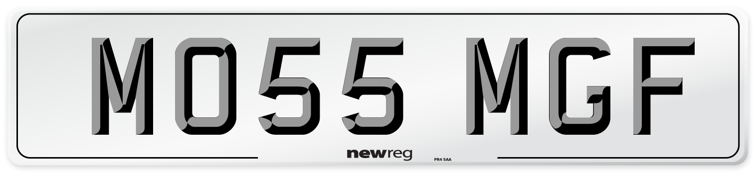 MO55 MGF Number Plate from New Reg